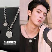 Férfi lánc kétrétegű medállal