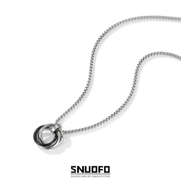 Titāna tērauda ķēde ar kulonu