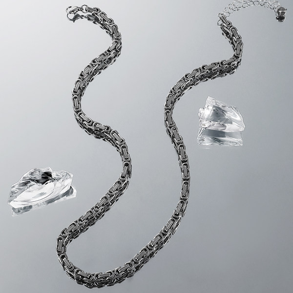 Ανδρική αλυσίδα από μασίφ ατσάλι τιτανίου