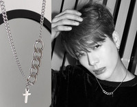 Jauna modeļa krusteniska piekarama tērauda ķēde vīriešiem