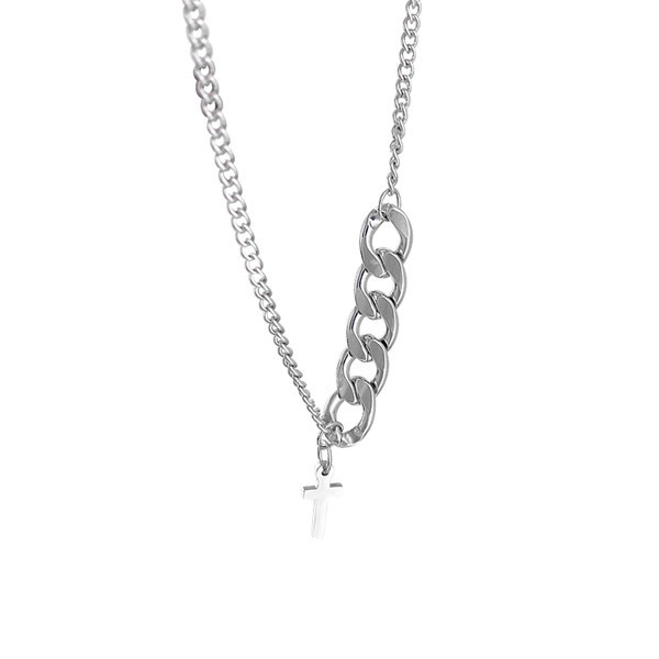 Jauna modeļa krusteniska piekarama tērauda ķēde vīriešiem