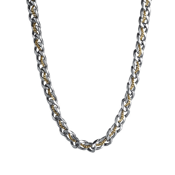 Vīriešu ķēde sudraba krāsā ar lielu sietu