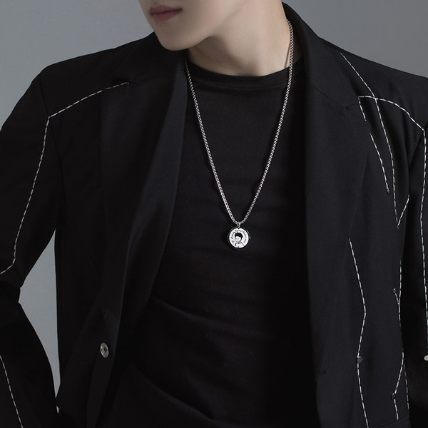 Férfi lánc titán acél medállal