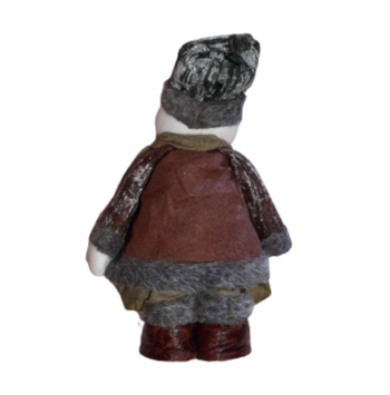 Фигурка Ahelos, Снежен човек, Текстилна, Ръчна изработка, 48х31 см.