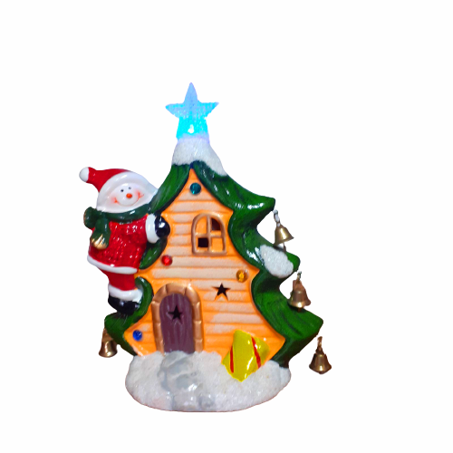 Фигурка Ahelos, Елха, Керамична, Светеща, 21х14 см