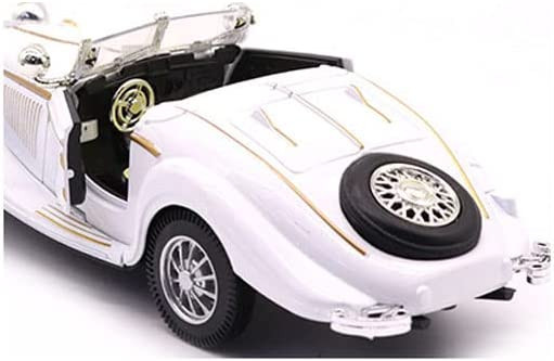 Кола Ahelos, Ретро модел, Метална, Бяла, 16 см