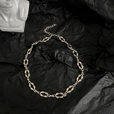 Vīriešu ķēdīte ar sudraba pinumu