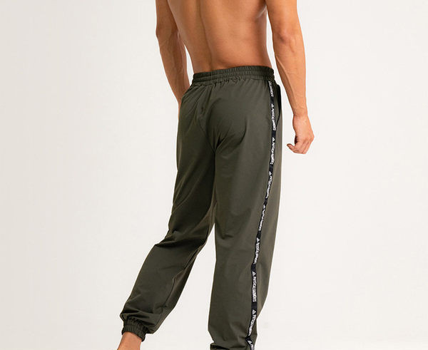 Ātri žūstošas vīriešu treniņbikses ar kaklasaiti un kabatu