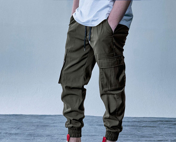 Sportiskas vīriešu bikses ar kabatām - trīs krāsas