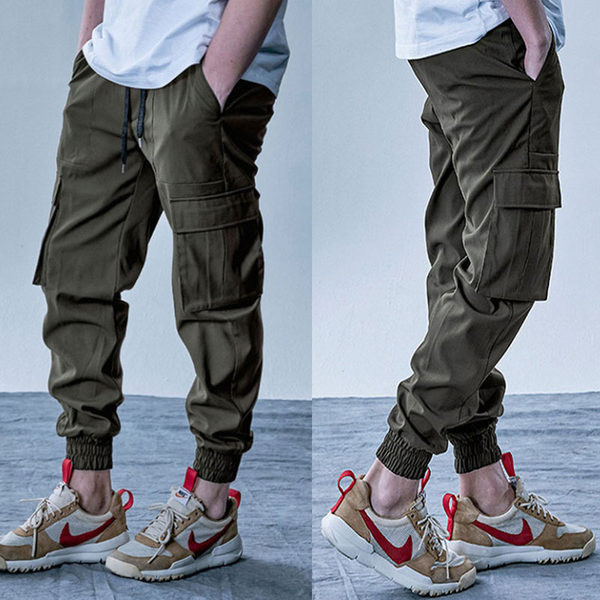 Sportiskas vīriešu bikses ar kabatām - trīs krāsas