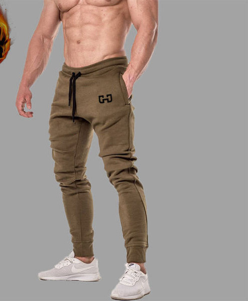 Vīriešu treniņbikses ar kabatu, saitēm un oderi