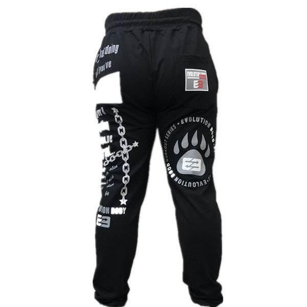 Vīriešu treniņbikses ar mežģīnēm un uzrakstu