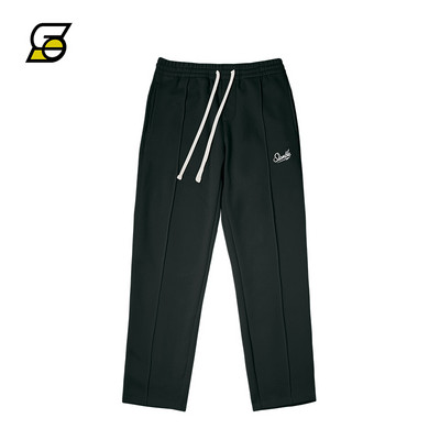 Μονόχρωμο ανδρικό παντελόνι με γράμματα και κορδόνια