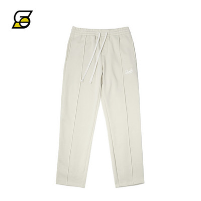 Μονόχρωμο ανδρικό παντελόνι με γράμματα και κορδόνια