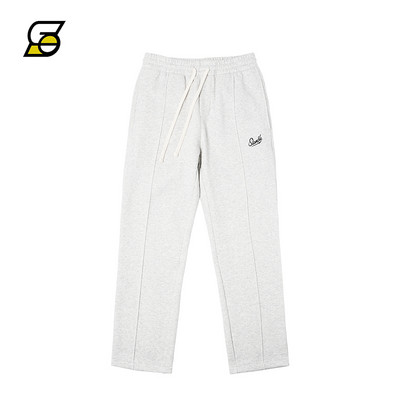 Μονόχρωμο ανδρικό παντελόνι με γράμματα και κορδόνια