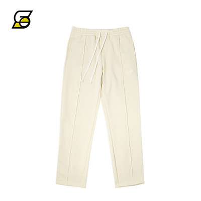 Μονόχρωμο ανδρικό παντελόνι με γράμματα και κορδόνια