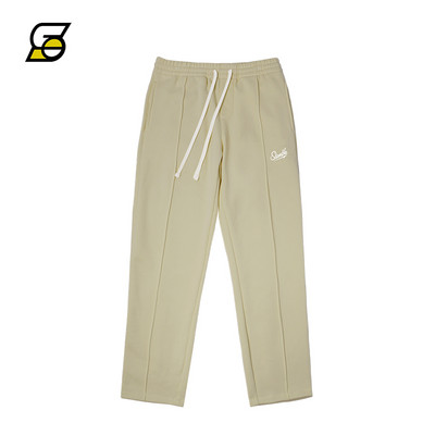 Μονόχρωμο ανδρικό παντελόνι με γράμματα και κορδόνια