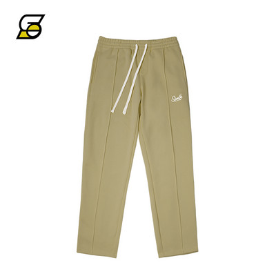 Μονόχρωμο ανδρικό παντελόνι με γράμματα και κορδόνια