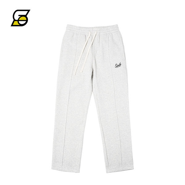 Μονόχρωμο ανδρικό παντελόνι με γράμματα και κορδόνια