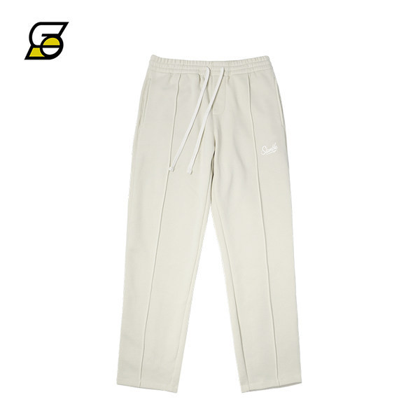 Μονόχρωμο ανδρικό παντελόνι με γράμματα και κορδόνια