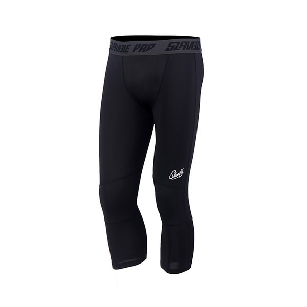 Férfi sport leggings sportolásra alkalmas felirattal