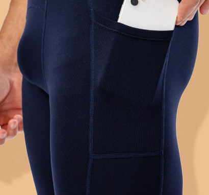 Vyriški sportiniai antblauzdžiai su šiltu pamušalu ir šonine kišene