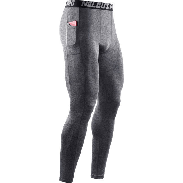 Vīriešu sporta legingi no ātri žūstoša auduma ar uzrakstu