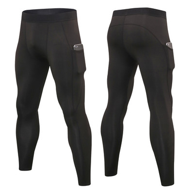 Férfi sport leggings zsebbel