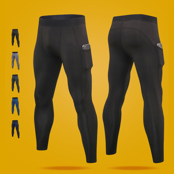 Férfi sport leggings zsebbel