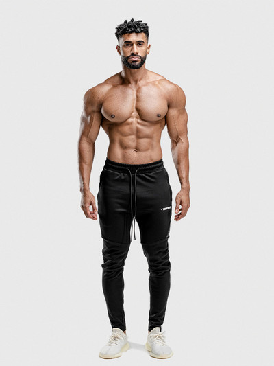 Vīriešu sporta bikses ar apdruku un šņorēm