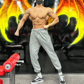 Elastīgas vīriešu bikses ar kabatu un saitēm