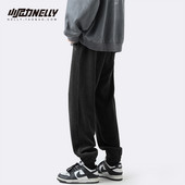 Ανδρικό κοτλέ παντελόνι με σχέδιο φαρδύ τσέπη