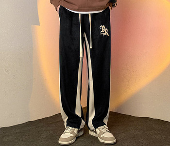 Ανδρικό παντελόνι casual με τσέπες - ίσιο μοντέλο