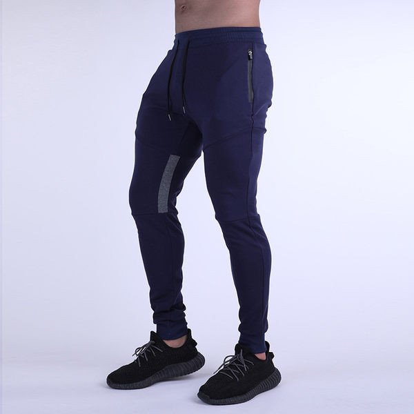 Sporta modeļa vīriešu bikses ar šņorēm un kabatu ar rāvējslēdzēju