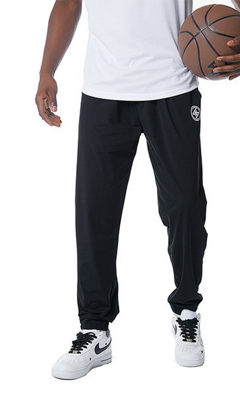 Спортен мъжки панталон в черен и сив цвят