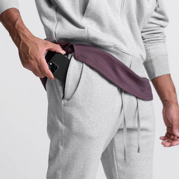 Едноцветни мъжки панталони с джоб спортен модел
