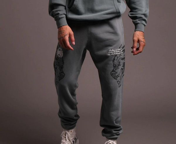 Ανδρικό αθλητικό παντελόνι με εφαρμογή και επιγραφή