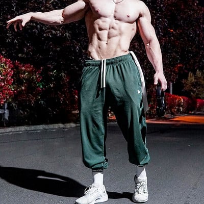 Vīriešu pavasara-rudens sporta bikses ar šņorēm