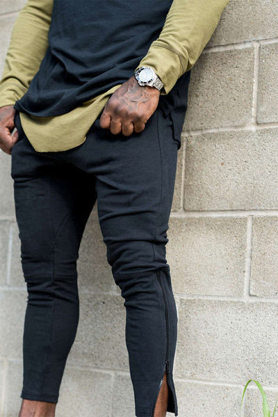 Sporta vīriešu bikses ar mežģīnēm elastīgs modelis