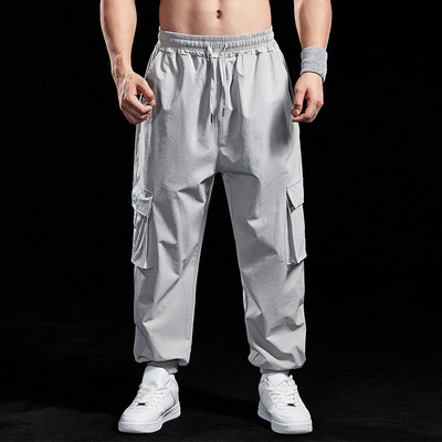 Ikdienas vīriešu bikses - ar kabatu un gumiju