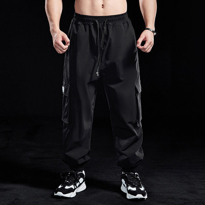 Ikdienas vīriešu bikses - ar kabatu un gumiju