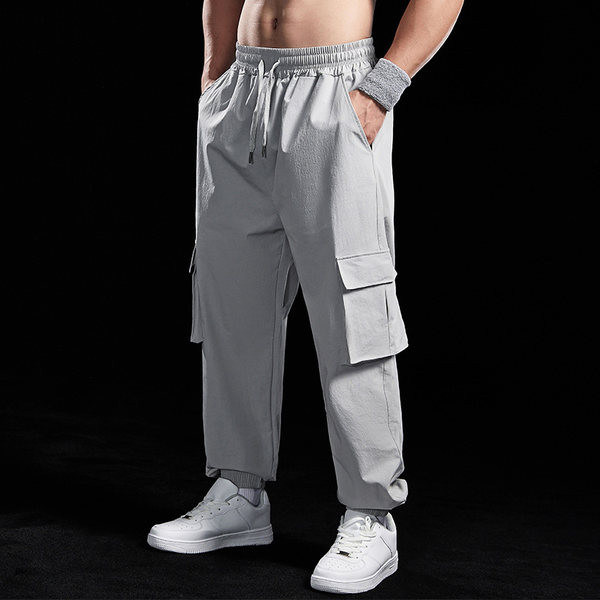 Ikdienas vīriešu bikses - ar kabatu un gumiju