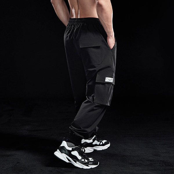 Ikdienas vīriešu bikses - ar kabatu un gumiju