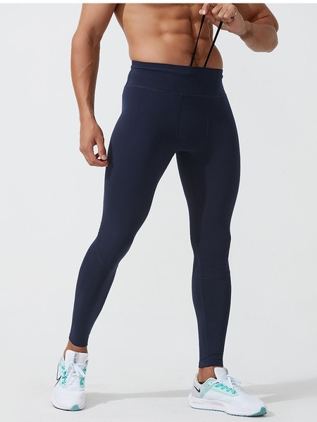 Férfi sport leggings letisztult modell fűzővel