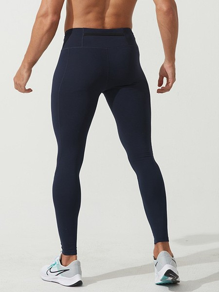 Férfi sport leggings letisztult modell fűzővel