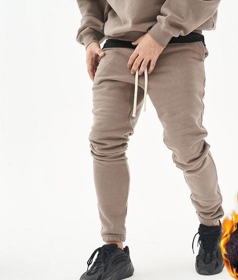 Vīriešu flīsa bikses ar šņorēm sporta modelis