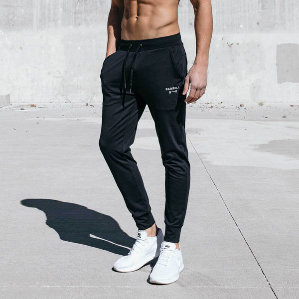 Sportiskas vīriešu bikses ar kabatu un uzrakstu