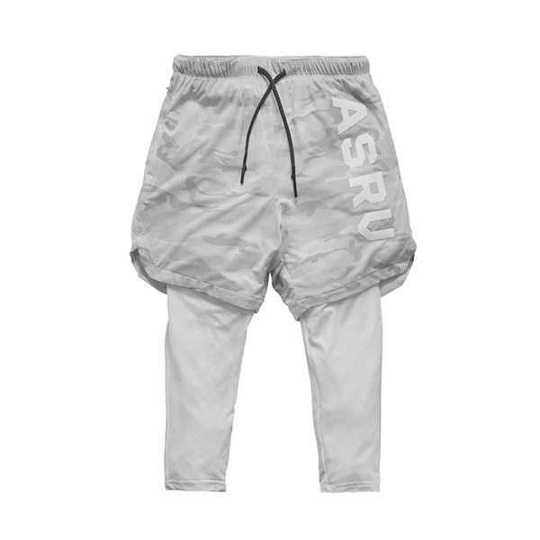 Vīriešu divdaļīgi sporta legingi un šorti ar kabatu