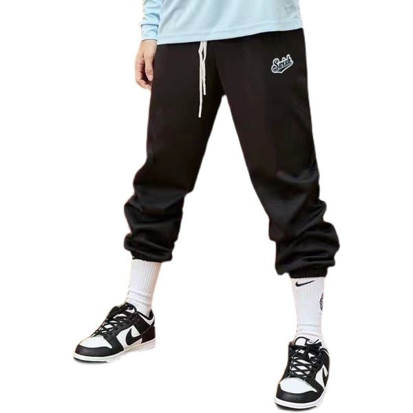 Ikdienas sporta bikses ar izšūtu logo un mežģīnēm vīriešiem