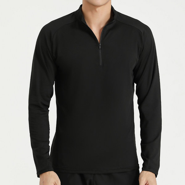 Elastīga vīriešu blūze ar rāvējslēdzēju pie apkakles